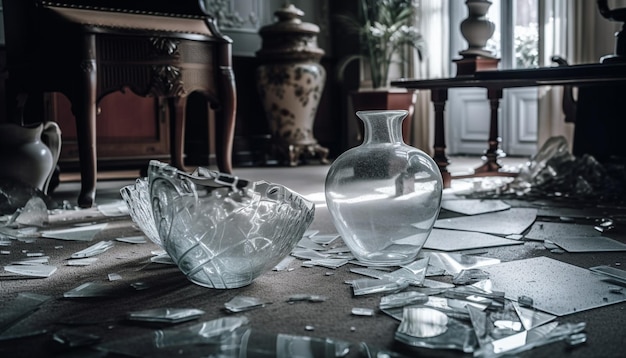 Free photo elegant glassware collection brings luxury to home generated by ai