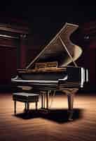 Free photo elegant grand piano indoors scene generative ai