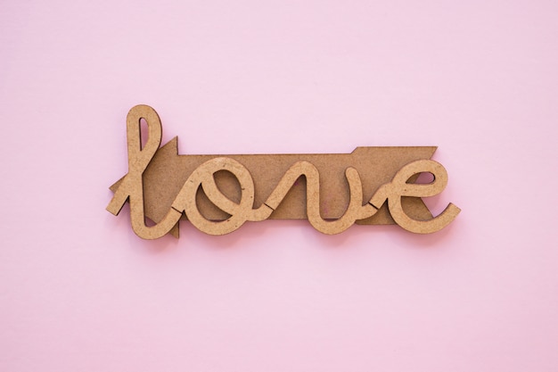 Elegant love writing on lumber arrow