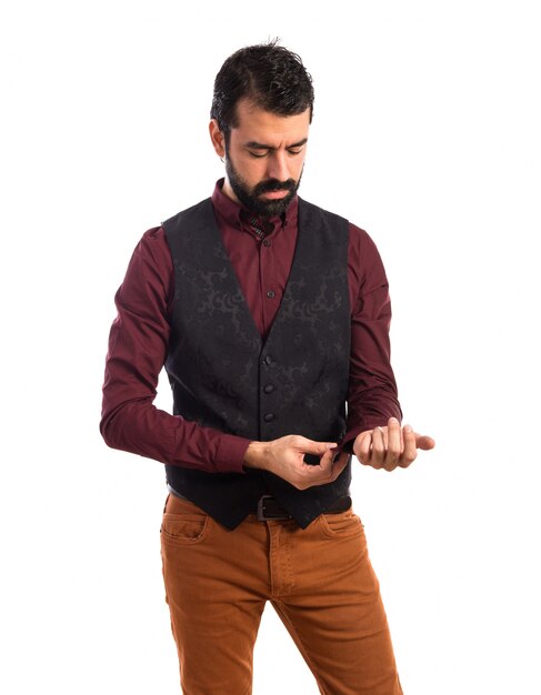 Elegant man wearing waistcoat