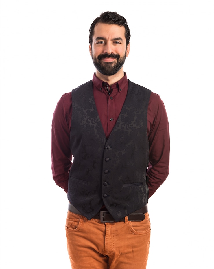 Free Photo elegant man wearing waistcoat