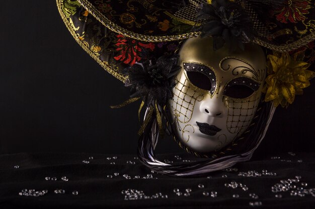 Elegant mask of venetian carnival