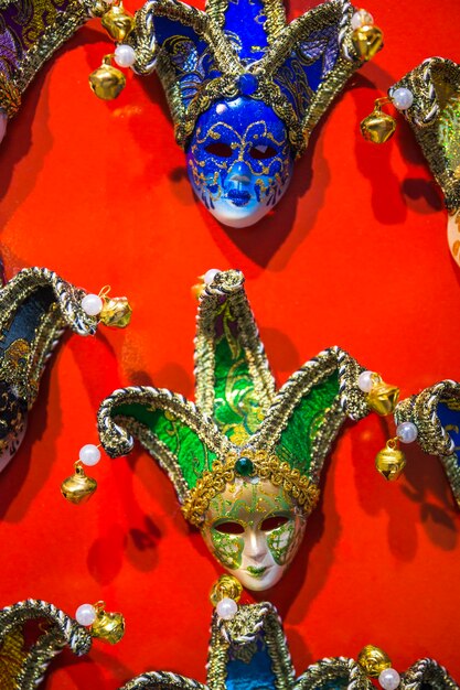 Elegant mask of venetian carnival