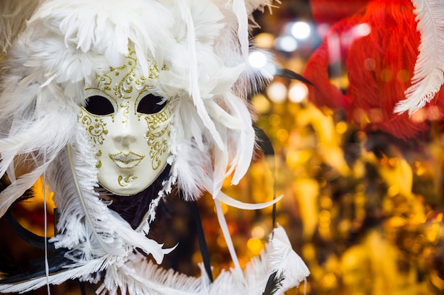 Elegant mask of venetian carnival