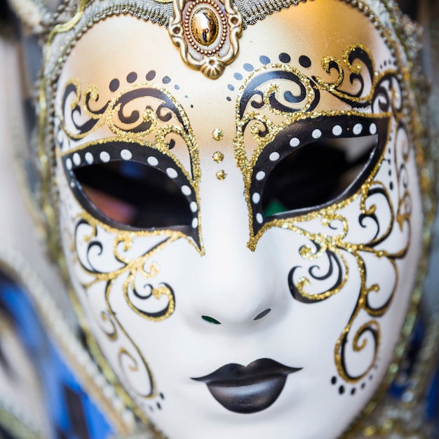 Elegant mask of venetian carnival