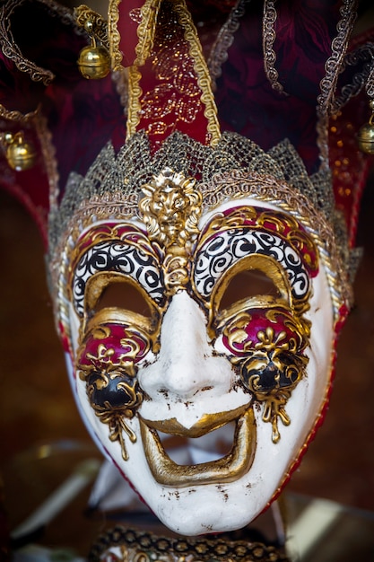 Free photo elegant mask of venetian carnival