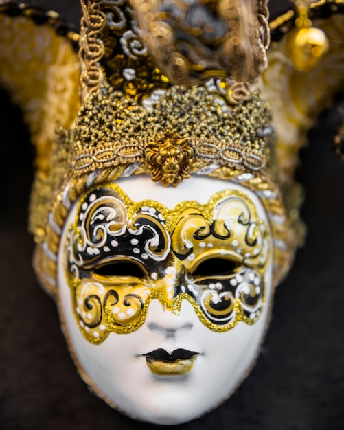 Free photo elegant mask of venetian carnival