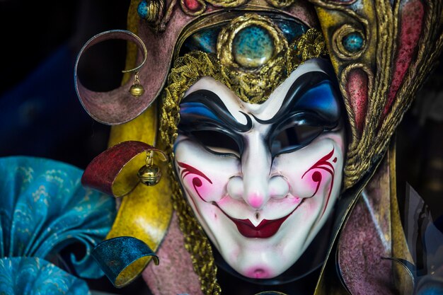 Elegant mask of venetian carnival