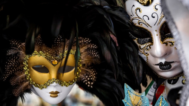 Elegant mask of venetian carnival