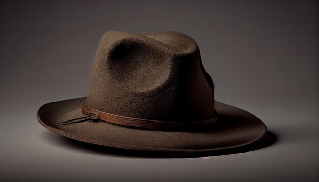 Elegant men headwear felt fedora and cowboy hat generated by AI