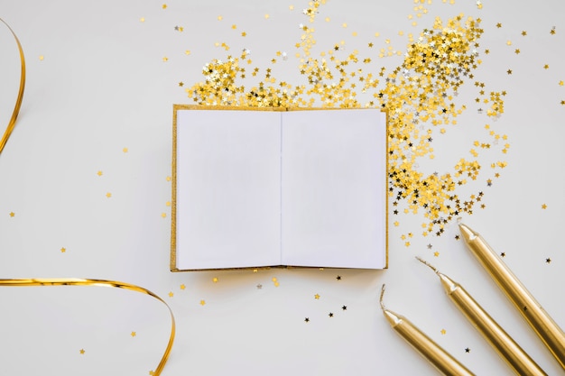 Elegant new year background with book