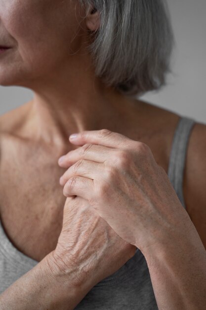 Elegant old woman portrait