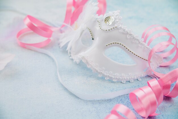 Elegant ornamental mask with ribbons