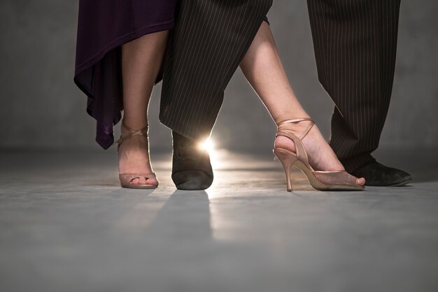 Elegant people dancing tango