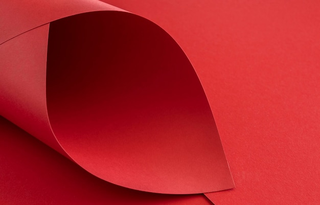 Free photo elegant red papers twisted