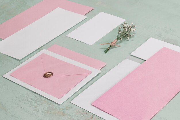 Elegant stationery wedding concept