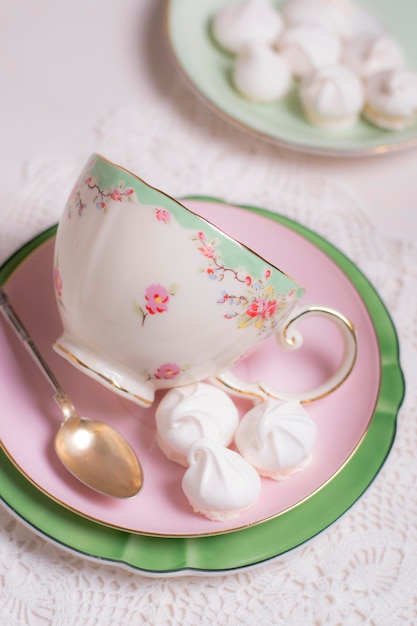 Free photo elegant tea party arrangement