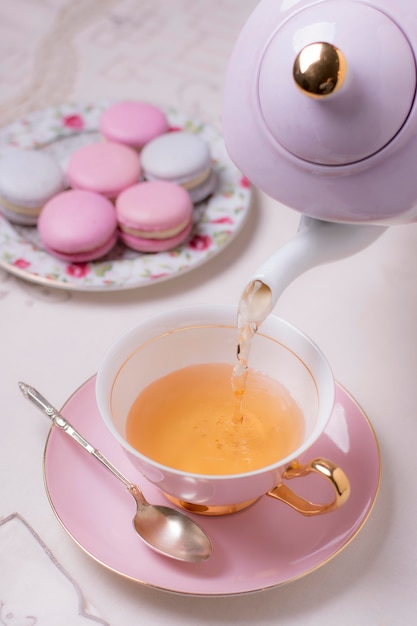 Free photo elegant tea party arrangement