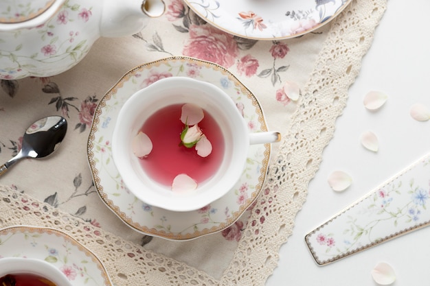 Elegant tea party composition