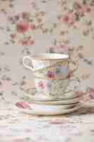 Free photo elegant tea party composition