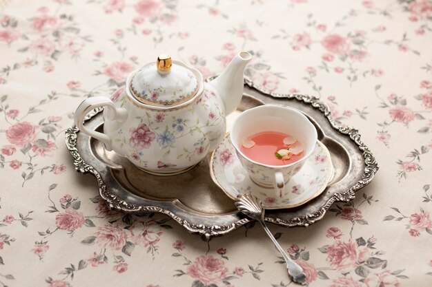 Elegant tea party composition