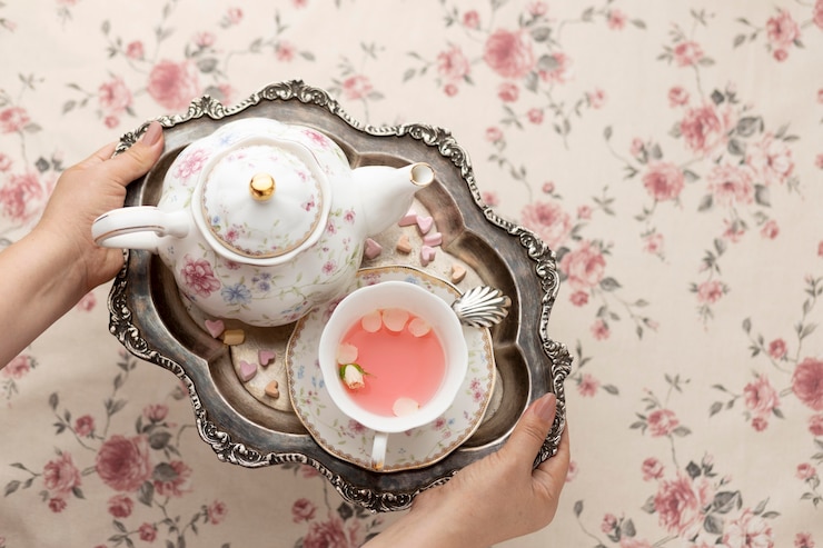 Free Photo elegant tea party composition