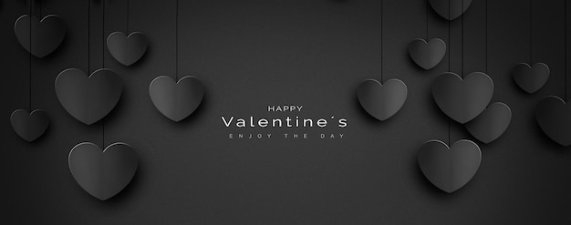 Free photo elegant valentineãâãâ´s greeting card on a black background