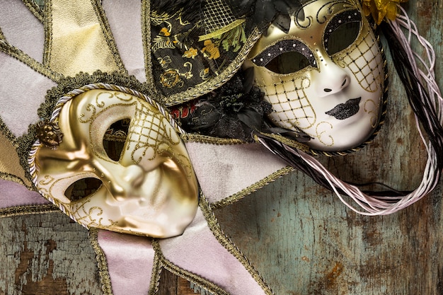 Elegant venetian carnival composition