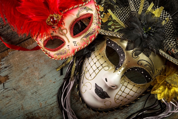 Elegant venetian carnival composition