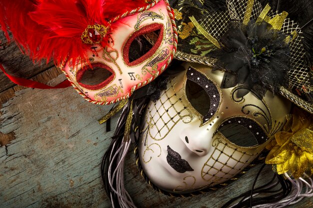 Elegant venetian carnival composition