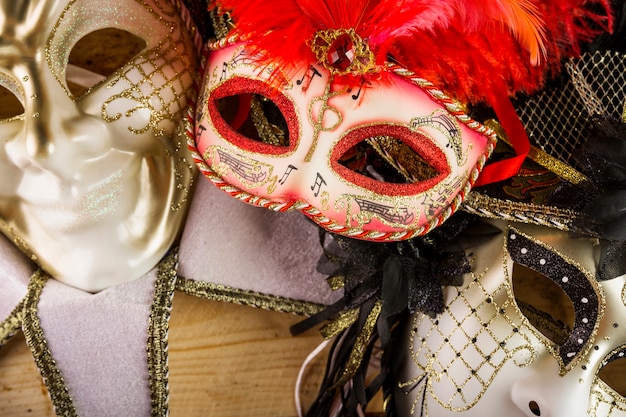 Free photo elegant venetian carnival composition