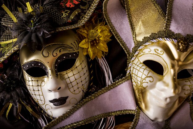 Elegant venetian carnival composition