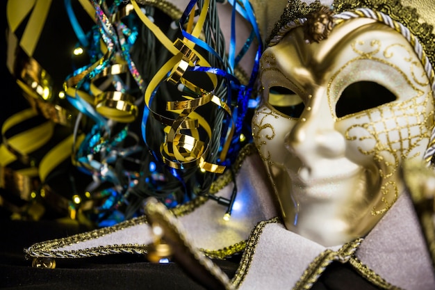 Elegant venetian carnival composition