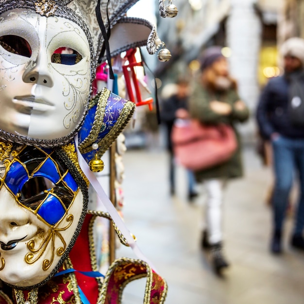 Elegant venetian carnival composition