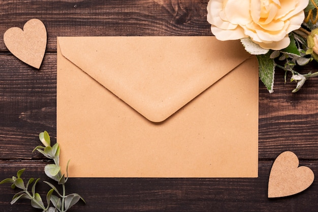 Elegant wedding invitation on the table