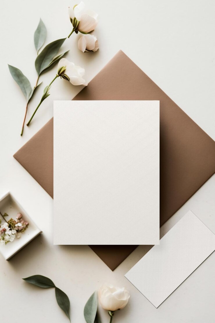 Free Photo elegant wedding invitation