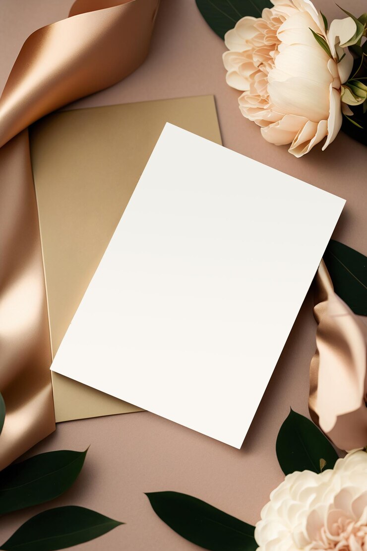 Free Photo elegant wedding invitation