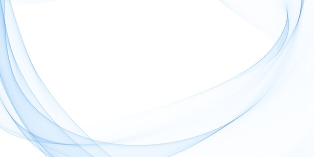 Elegant white background with blue wave lines