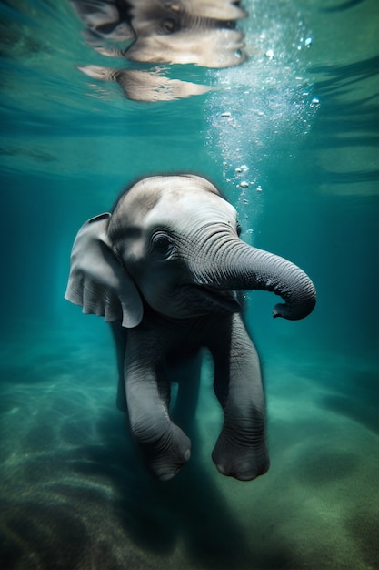 Free photo elephant artificial intelligence image