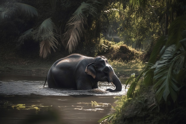 Free photo elephant artificial intelligence image