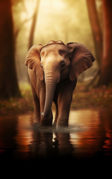 Elephant artificial intelligence image