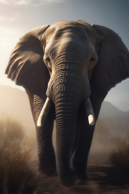 Elephant artificial intelligence image