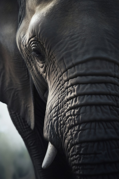 Free photo elephant artificial intelligence image