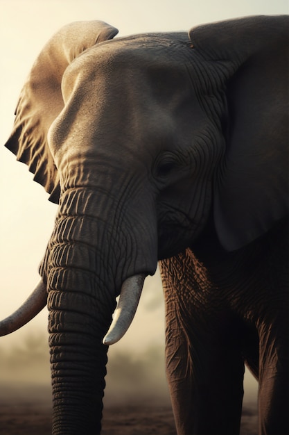 Free photo elephant artificial intelligence image