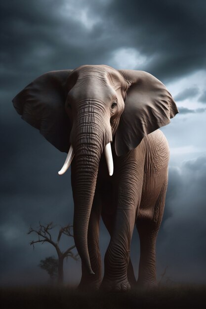 Elephant artificial intelligence image