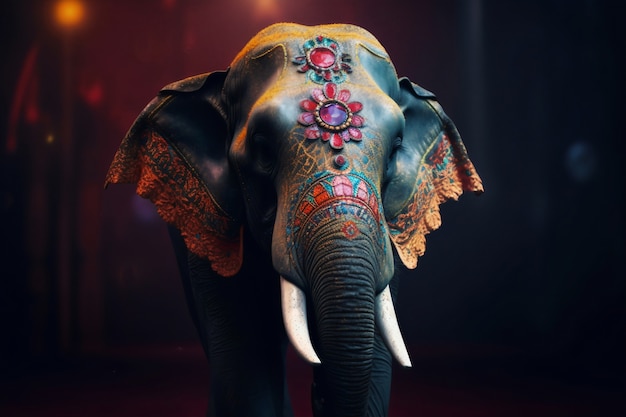 Free photo elephant artificial intelligence image