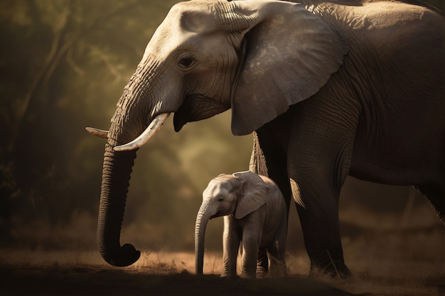 Free photo elephant artificial intelligence image