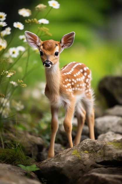 Free photo elk calf in nature