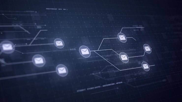 Free Photo email messages network circuit board link connection technology