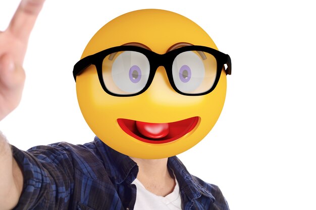 さまざまな表情のひげを生やした男セット分離さまざまな感情のセット男性キャラクターさまざまな表情のハンサムな男の絵文字漫画スタイルで プレミアムベクター